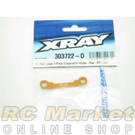XRAY 303722-O T4’18 Alu Rear Lower 1-Piece Suspension Holder - Rear - RR - Low