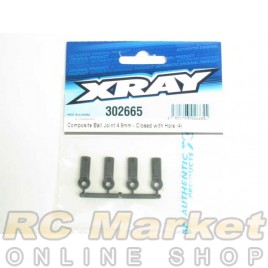 XRAY 302665 T4 Composite Ball Joint 4.9mm - Closed with Hole (4)
