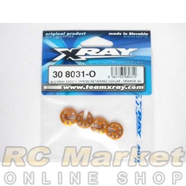 XRAY 308031-O T4 Alu XRAY Shock Spring Retaining Collar - Orange (4)