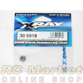 XRAY 305918 Narrow Alu Pinion Gear - Hard Coated 18T / 48
