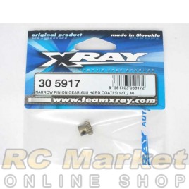 XRAY 305917 Narrow Alu Pinion Gear - Hard Coated 17T / 48