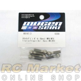 MUGEN SEIKI H0187/2 Titanium Kingpin Ball (6pcs) MRX/MTX