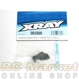 XRAY 303360 T4 Composite Upright 0° Outboard Toe-In - Graphite