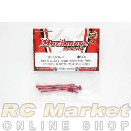 MUCH MORE MR-FZV2ASR FLETA ZX V2 Case & Timing cap Aluminum Screws Red 6pcs