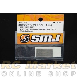 SMJ SMJ3521 Thin Type Tungsten Weight Plate 11g (33 x 16.7 x 1.0mm) SMJ SMJ3521 Thin Type Tungsten Weight Plate 11g (33 x 16.7 x 1.0mm)