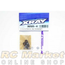 XRAY 302525-K Alu Dual Servo Saver Arm - Black + Ball-Bearings (2) XRAY 302525-K Alu Dual Servo Saver Arm - Black + Ball-Bearings (2)