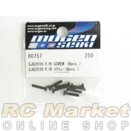 MUGEN SEIKI B0757 SJG 2x10mm Flat Head Hex Screw (8)