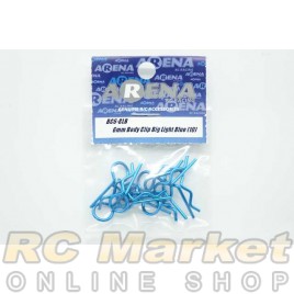 ARENA BC6-BLB 6mm Body Clip Big Light Blue (10)