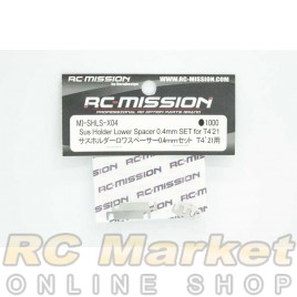 RC MISSION MI-SHLS-X04 Sus Holder Lower Spacer 0.4mm Set for T4'21