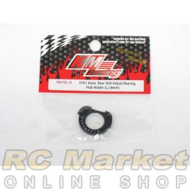 KM RACING HK110L-A H-K1 Alum. Rear Belt Adjust Bearing Hub Holder (L) (4mm)