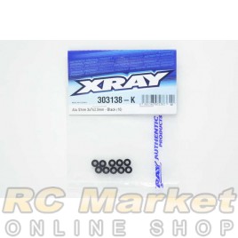 XRAY 303138-K X4 Alu Shim 3x7x2.0mm - Black (10) 