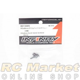 INFINITY B01308S M3X8mm Slim Head Screw (4pcs)