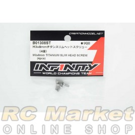 INFINITY B01308ST M3X8mm Titanium Slim Head Screw (4pcs)