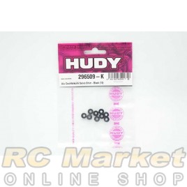 HUDY 296509-K Alu Countersunk Servo Shim - Black (10) HUDY 296509-K Alu Countersunk Servo Shim - Black (10)