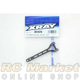 XRAY 301078 X4'23 Graphite Upper Deck - Split Rear - 2.0mm