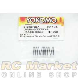 YOKOMO B10-SSP25A Progressive Shock Spring (2.5-3.0) 19.5mm for BD10