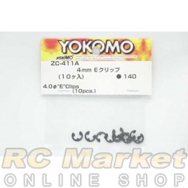 YOKOMO ZC-411A 4mm E-Clip (10pcs)