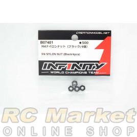INFINITY B07401 M4 Nylon Nut (Black/4Pcs)
