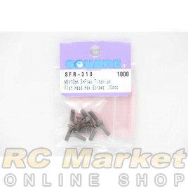 SQUARE SFR-310 M3×10mm S-Flex Titanium Flat Head Hex Screws 10pcs