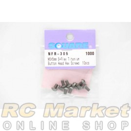 SQUARE NFR-305 M3×5mm S-Flex Titanium Button Head Hex Screws 10pcs