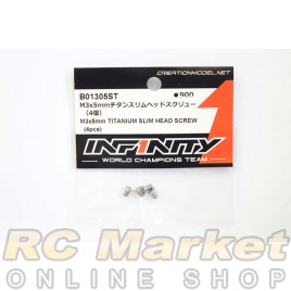 INFINITY B01305ST M3x5mm Titanium Slim Head Screw (4pcs)