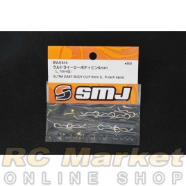 SMJ SMJ1314 Ultra Easy Body Clip 6mm (L, R Each 4pcs)