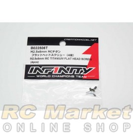 INFINITY B022506T M2.5x6mm MC Titanium Flat Head Screw (4Pcs) INFINITY B022506T M2.5x6mm MC Titanium Flat Head Screw (4Pcs)