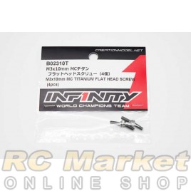 INFINITY B02310T M3x10mm MC Titanium Flat Head Screw (4Pcs) INFINITY B02310T M3x10mm MC Titanium Flat Head Screw (4Pcs)