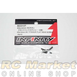 INFINITY B02312T M3x12mm MC Titanium Flat Head Screw (4Pcs) INFINITY B02312T M3x12mm MC Titanium Flat Head Screw (4Pcs)