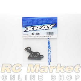 XRAY 301556 X4'26 Universal Carbon Upper Clamp For UNI Bulkheads (2)