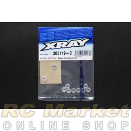 XRAY 303119-C X4'26  Alu Shim 3X9X2.0mm - Deeper Countersunk (10)