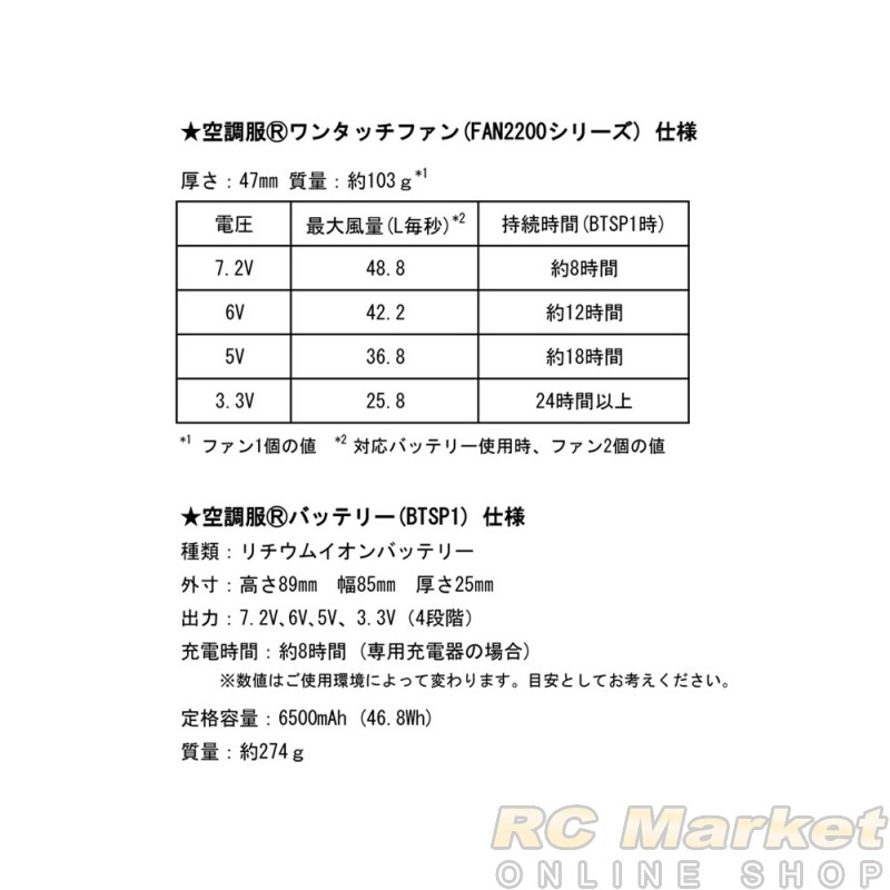 TAMIYA 67563 Fan Vest (Black) XXL (KUCHOFUKU®)