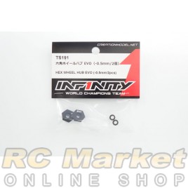 INFINITY TS191 IF14 SPECIALE Hex Wheel Hub EVO (-0.5mm/2Pcs) INFINITY TS191 IF14 SPECIALE Hex Wheel Hub EVO (-0.5mm/2Pcs)