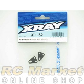 XRAY 371182 X1'18 Graphite Pod Link Plate 2.5mm (2)