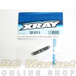 XRAY 321211 XB2 Alu Front Lower Arm Mount 23°/29° Kick-Up Brace - 7075 T6
