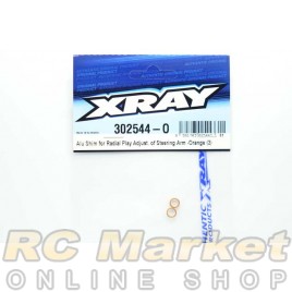 XRAY 302544-O T4'19 Alu Shim For Radial Play Adjustment Of Steering Arm - Orange (2)