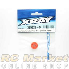 XRAY 335828-O NT1 Low Friction Composite Belt Pulley 18T - 2-Speed - Side - Graphite