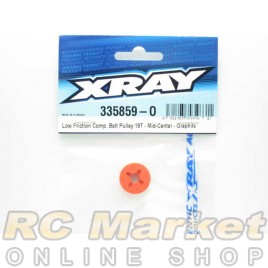 XRAY 335859-O NT1 Low Friction Composite Belt Pulley 19T - Mid-Center - Graphite