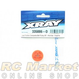 XRAY 335886-O NT1 Low Friction Composite Belt Pulley 26T - Mid-Side - Graphite