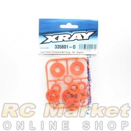XRAY 335801-O NT1 Low Friction Composite Belt Pulley Set - Graphite