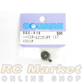 SQUARE SGE-416 STEEL PINION GEAR 48P 16T