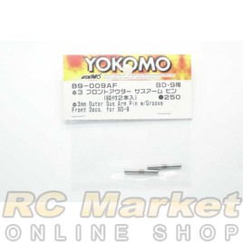 YOKOMO B9-009AF φ3mm Outer Suspension Arm Pin W/Groove Front 2pcs for BD9