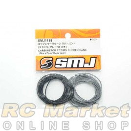 SMJ SMJ1158 Carburetor Return Rubber Band (Black/Gray/10pcs each)