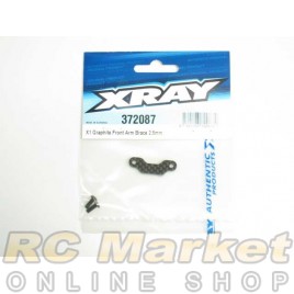 XRAY 372087 X1 Graphite Front Arm Brace - 2.5mm