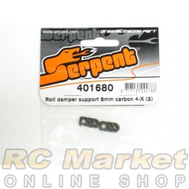 SERPENT 401680 Roll Damper Support 8mm Carbon 4X (2)