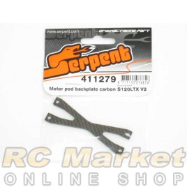 SERPENT 411279 Motor Pod Backplate Carbon S120LTX V2