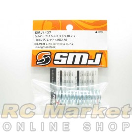SMJ SMJ1137 Silver Line Spring RL7.2 (Long/Red/2pcs)