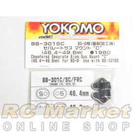 YOKOMO B8-301SC Chamfered Separate Alum. Sus. Mount ”C”(46.4～49.6mm) for BD8