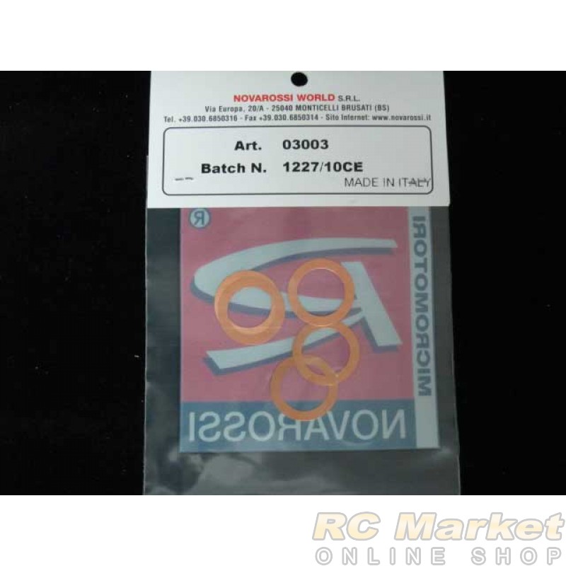 NOVAROSSI 03003 Head Gasket 3,5cc Long Stroke Ø22,8x16,3mm Shim 0,20mm Copper