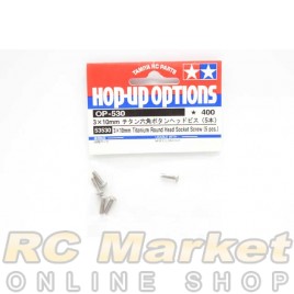 TAMIYA 53530 3X10mm Titanium Hex Button Head Screws (5)